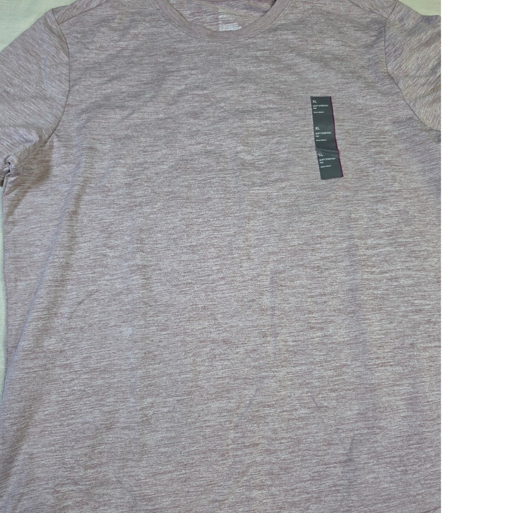 All in Motion Mens Soft Stretch Tee XL Purple Heathered Activewear Shirt 041-02- - Picture 1 of 7